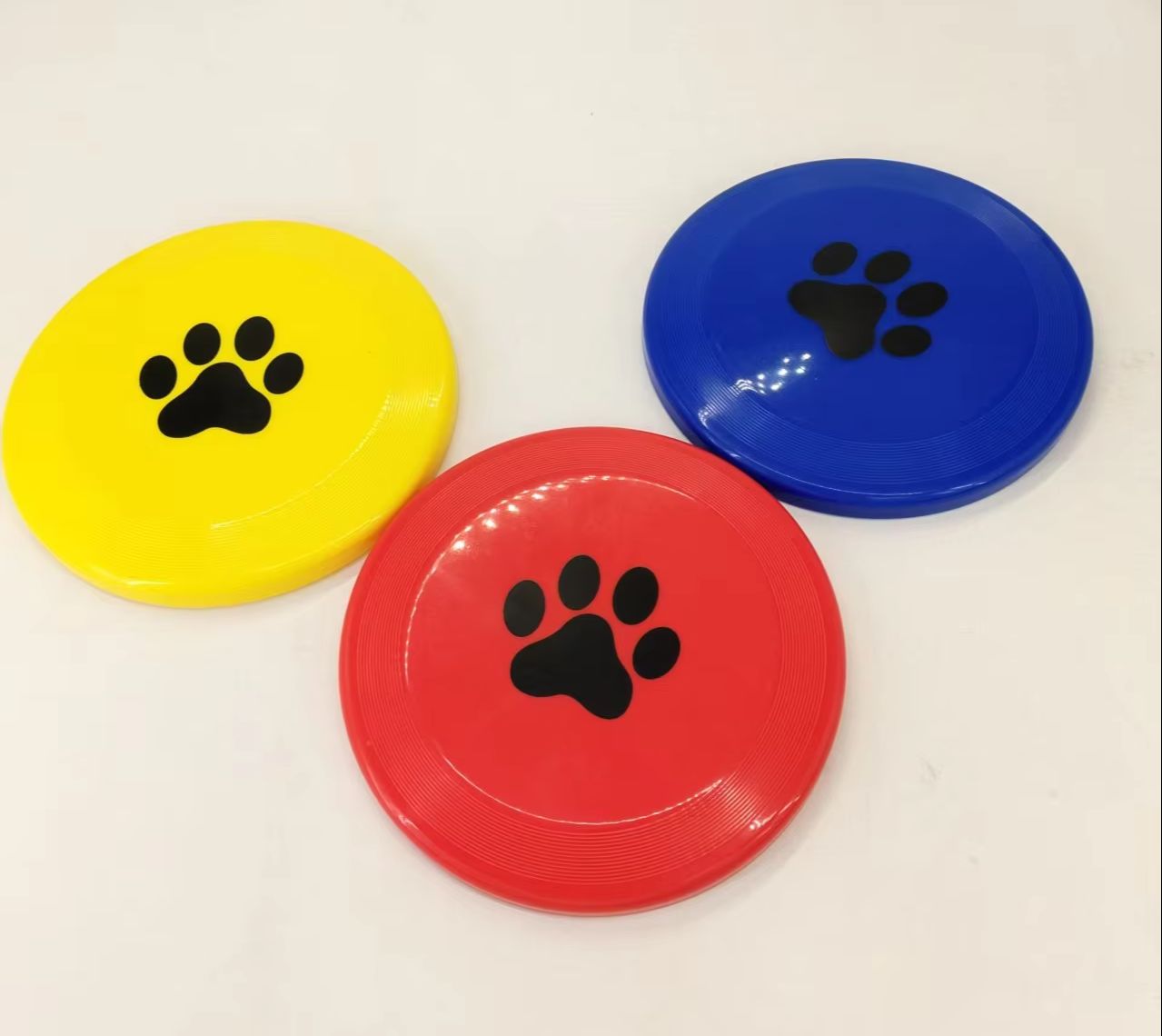 Flying Disc Dog Training Toy - Frisbee pour chien en plastique rigide,
